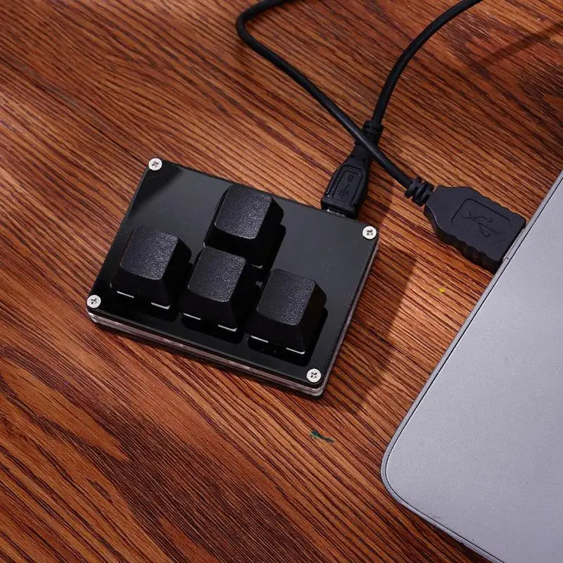 Mini Teclado Gamer Mecánico 4 Teclas – Compacto y Ergonómico, Ideal para Gaming y Streaming