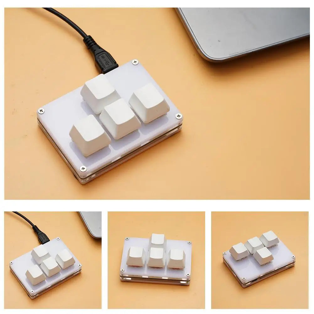 Mini Teclado Gamer Mecánico 4 Teclas – Compacto y Ergonómico, Ideal para Gaming y Streaming